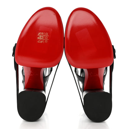 Christian Louboutin Calfskin Yazefatt Buckle Strap Platform Sandals 39.5 Black 5 of 8