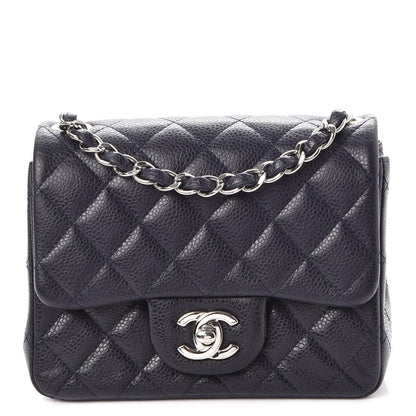 Chanel Caviar Quilted Mini Square Flap Navy 1 of 8