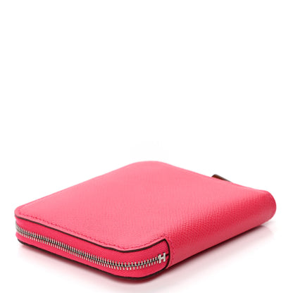 Hermes Epsom Silk'in Compact Wallet Rose Extreme Rose Mexico Rose Bougainvillier 3 of 4