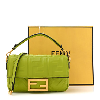 Fendi Nappa FF 1974 Embossed Mini Baguette Wasabi 12 of 12