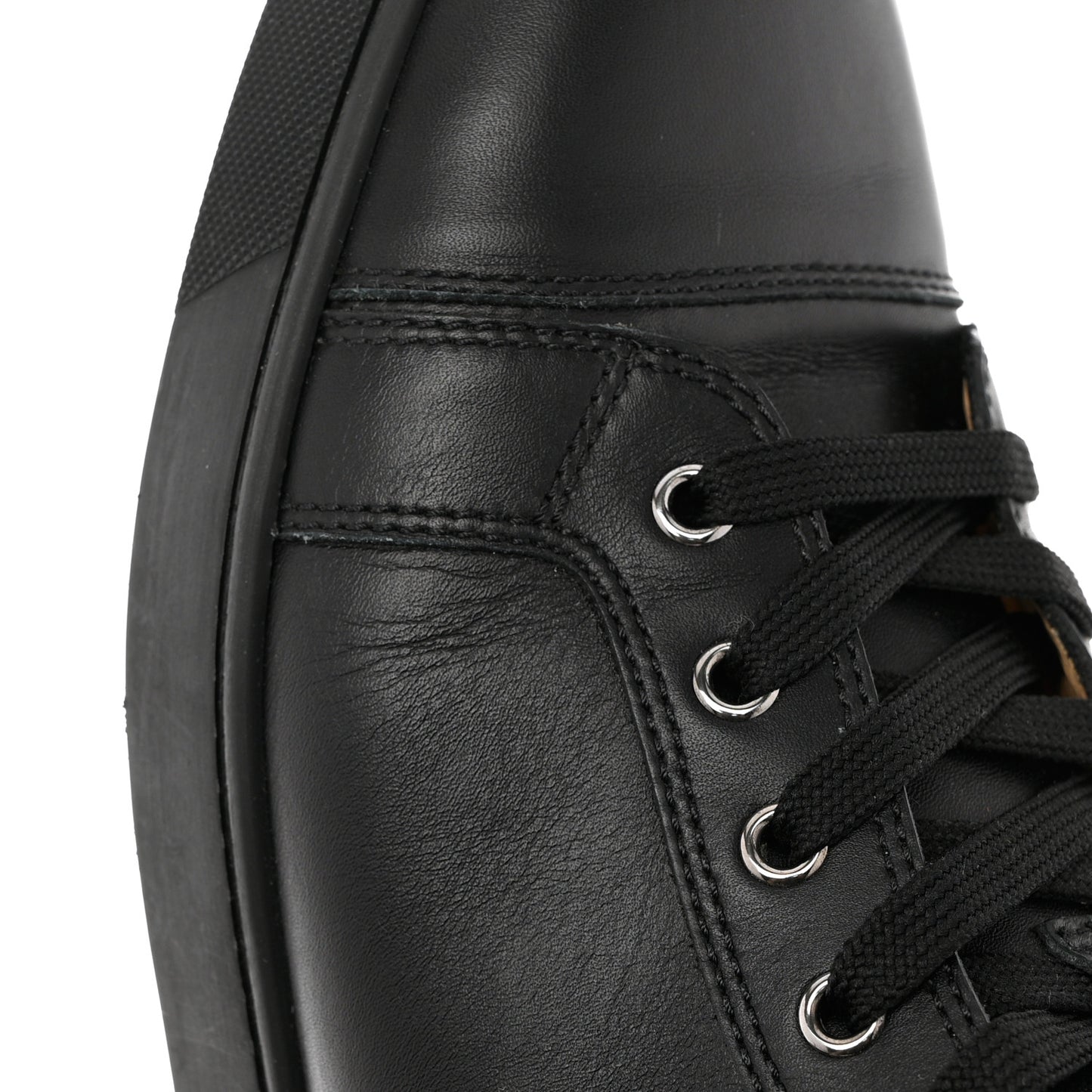 Calfskin Mens Louis Flat Sneakers 42.5 Black