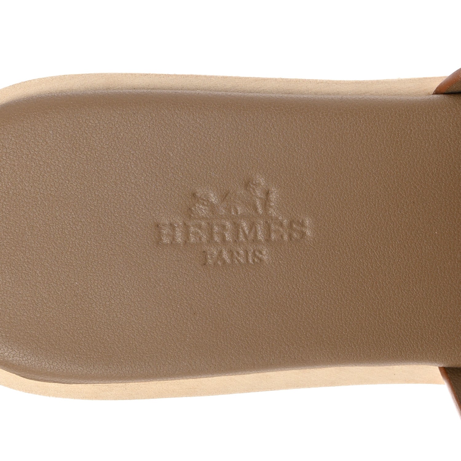 Hermes Calfskin Cork Eze 30 Sandals 38 Marron Glaise 7 of 9