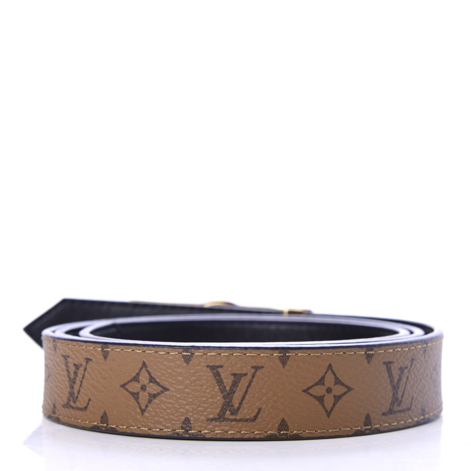 Louis Vuitton Monogram 25mm Dauphine Reversible Belt 90 36 Black 2 of 5