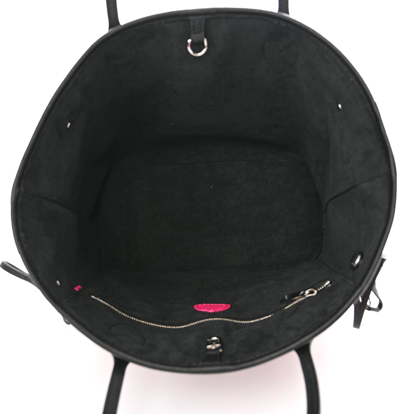 LV X YK Empreinte Infinity Dots Neverfull MM Black Fuchsia