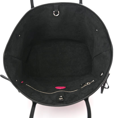 Louis Vuitton LV X YK Empreinte Infinity Dots Neverfull MM Black Fuchsia 6 of 10