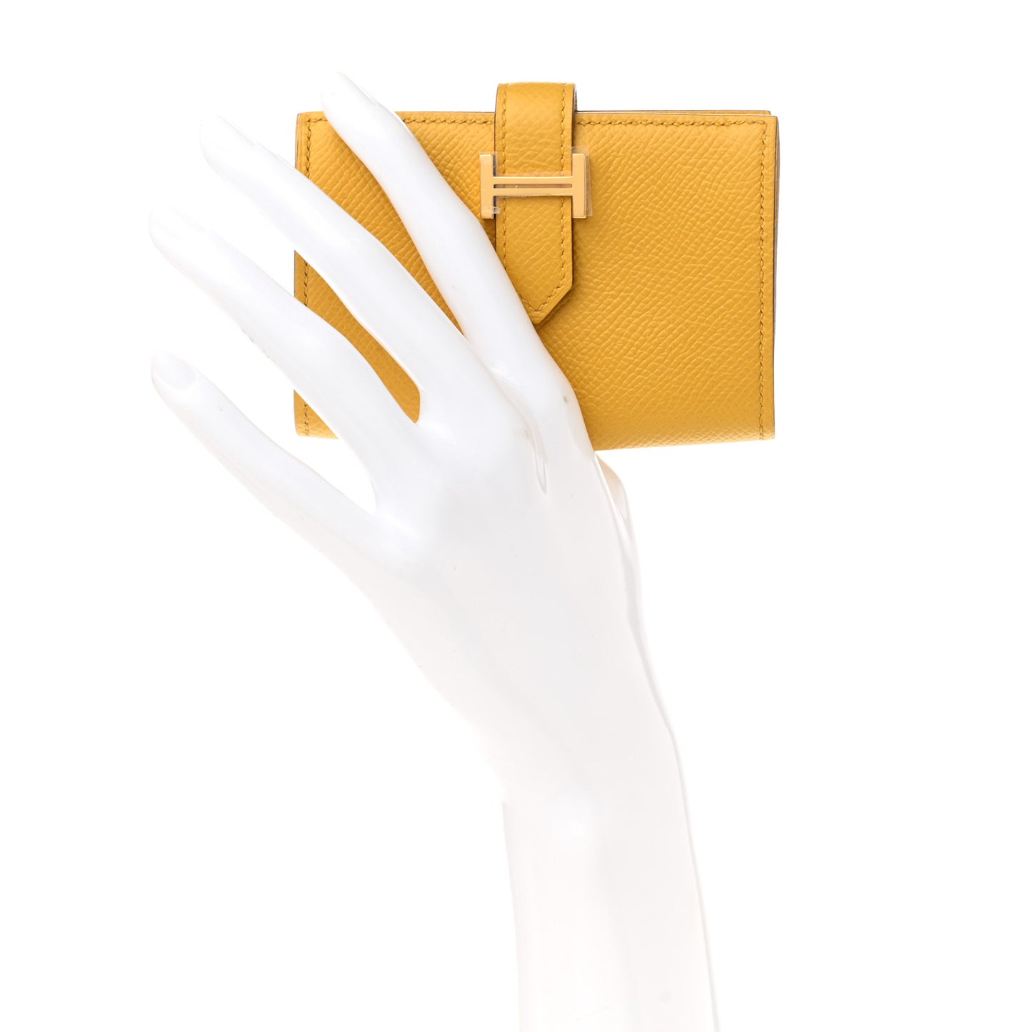 Epsom Bearn Card Holder Wallet Jaune Ambre