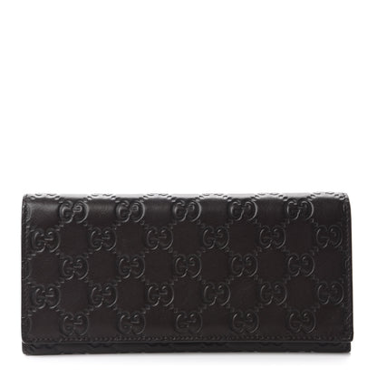 Gucci Guccissima Avel Continental Flap Wallet Brown 1 of 9