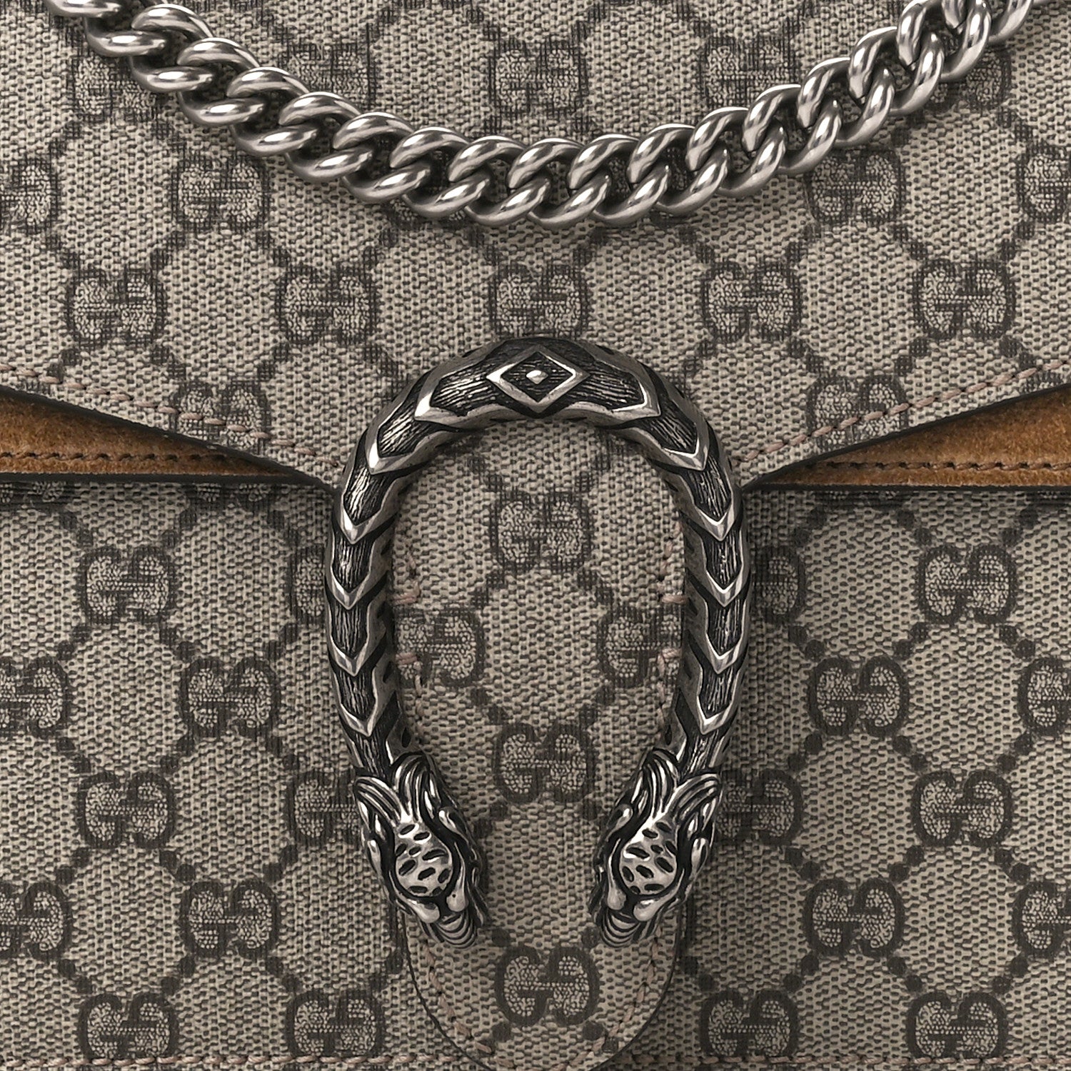 Gucci GG Supreme Monogram Small Dionysus Shoulder Bag Taupe 8 of 12