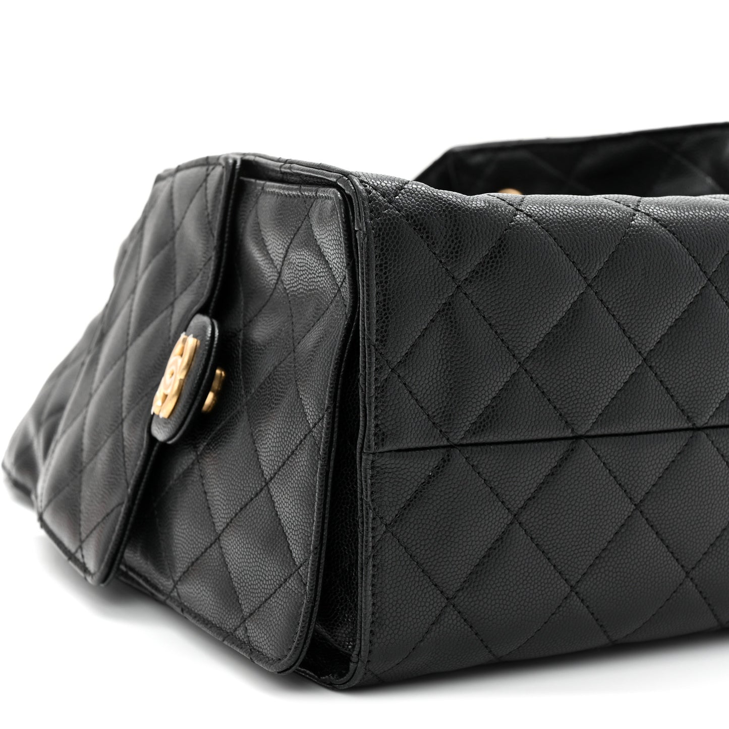 Caviar Quilted Medium Chanel 25 Handbag Black