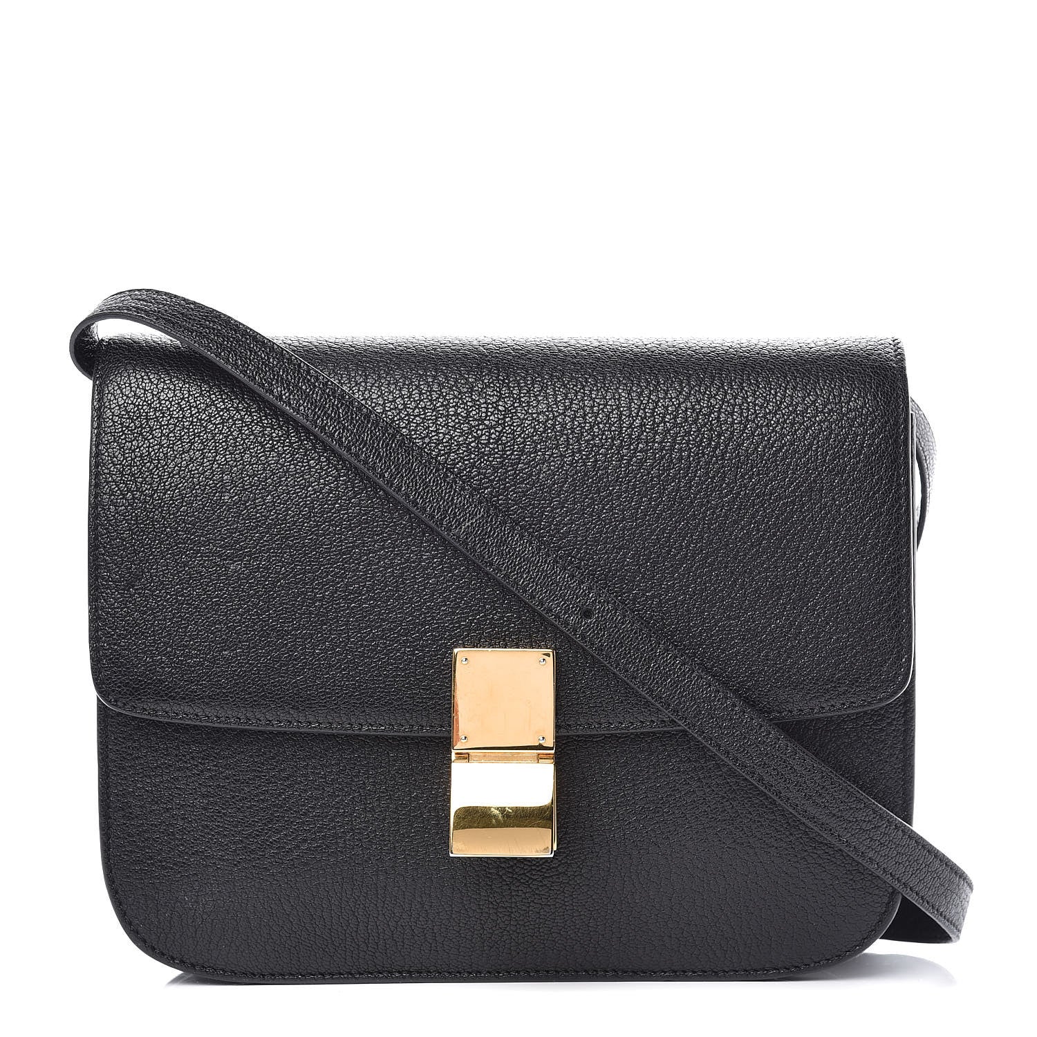 Celine Goatskin Medium Classic Box Flap Bag Black 1 of 11