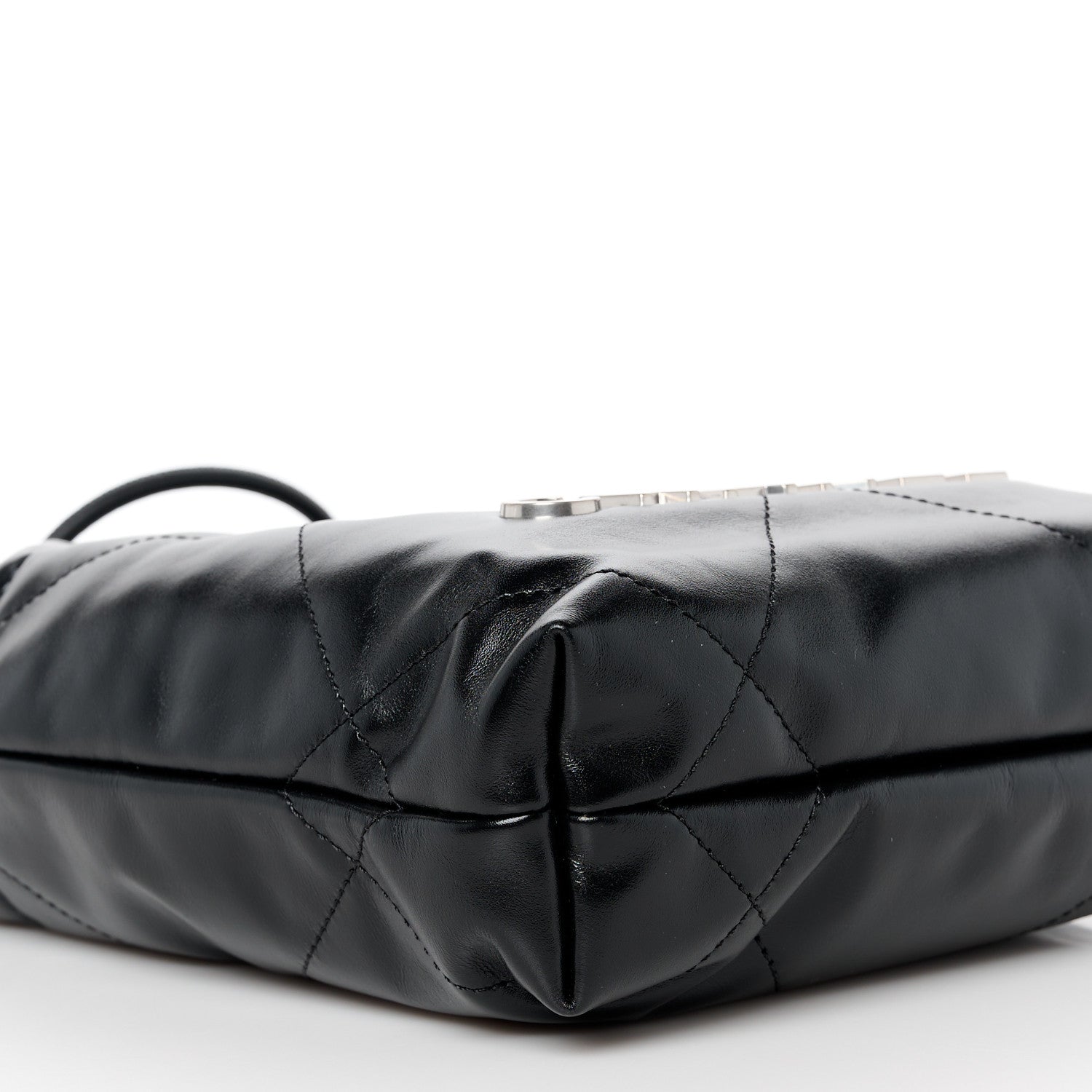 Chanel Shiny Calfskin Quilted Mini Chanel 22 Black 9 of 11