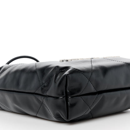 Chanel Shiny Calfskin Quilted Mini Chanel 22 Black 9 of 11