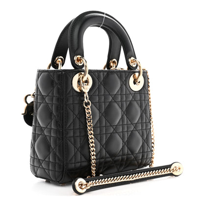Christian Dior Lambskin Cannage Mini Lady Dior Black 3 of 13
