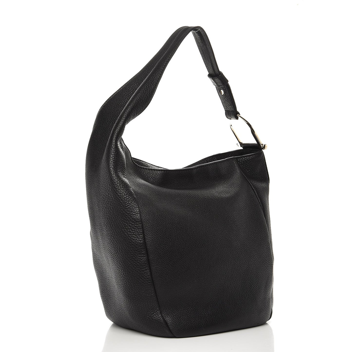 Calfskin Greenwich Medium Shoulder Bag Black