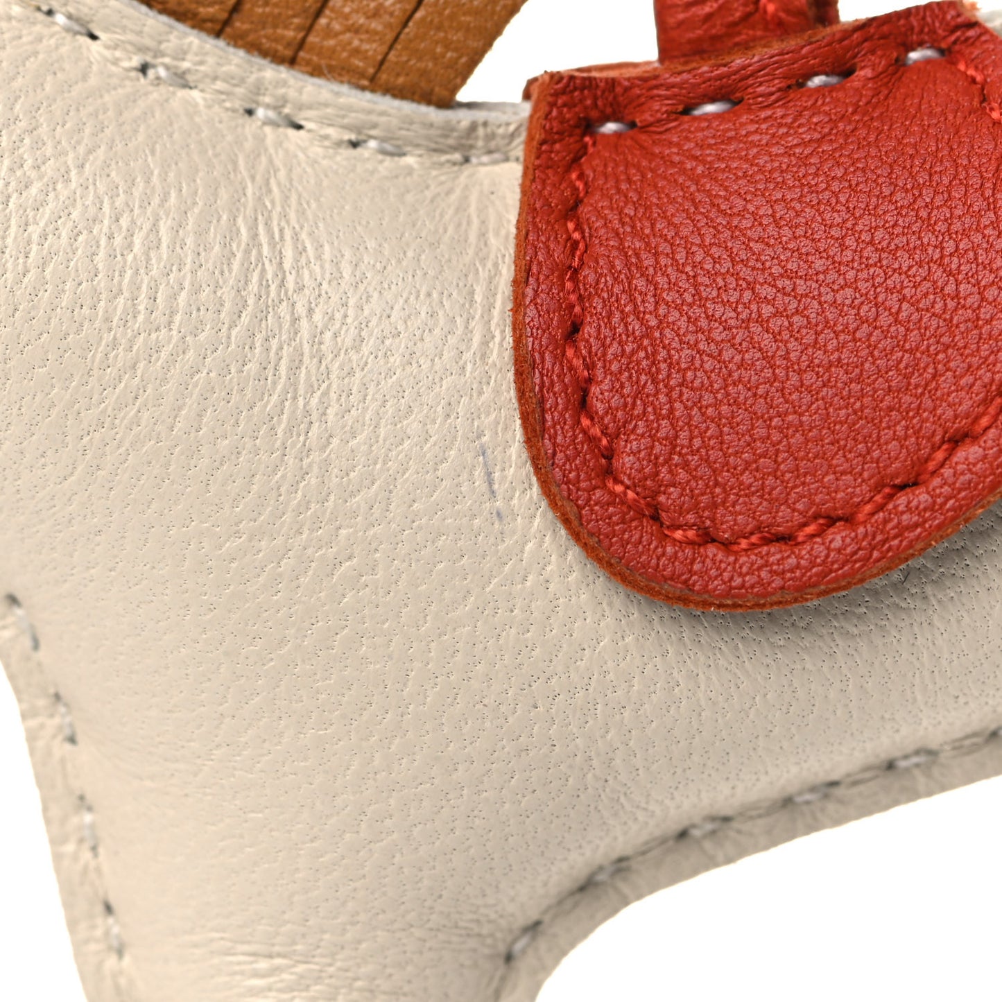 Milo Lambskin Grigri Rodeo Horse Bag Charm PM Craie Sesame Cornaline