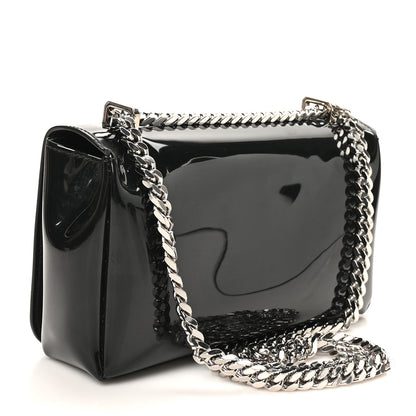 Burberry Patent Kingdom Flap Crossbody Black 3 of 9