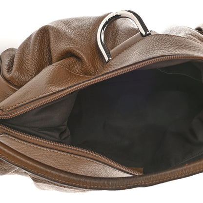 Gucci Calfskin Large D Gold Ring Shoulder Bag Brown 5 of 13