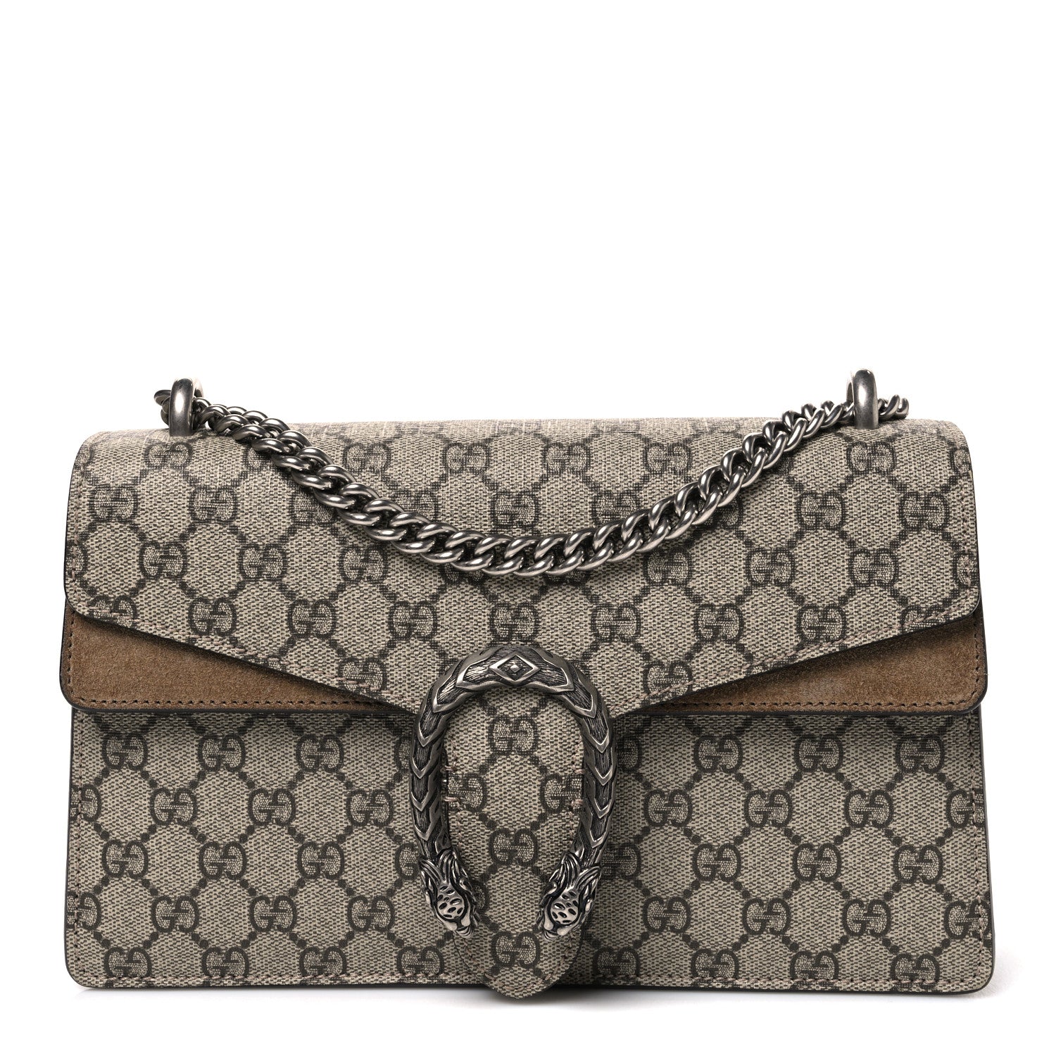 Gucci GG Supreme Monogram Small Dionysus Shoulder Bag Taupe 1 of 10