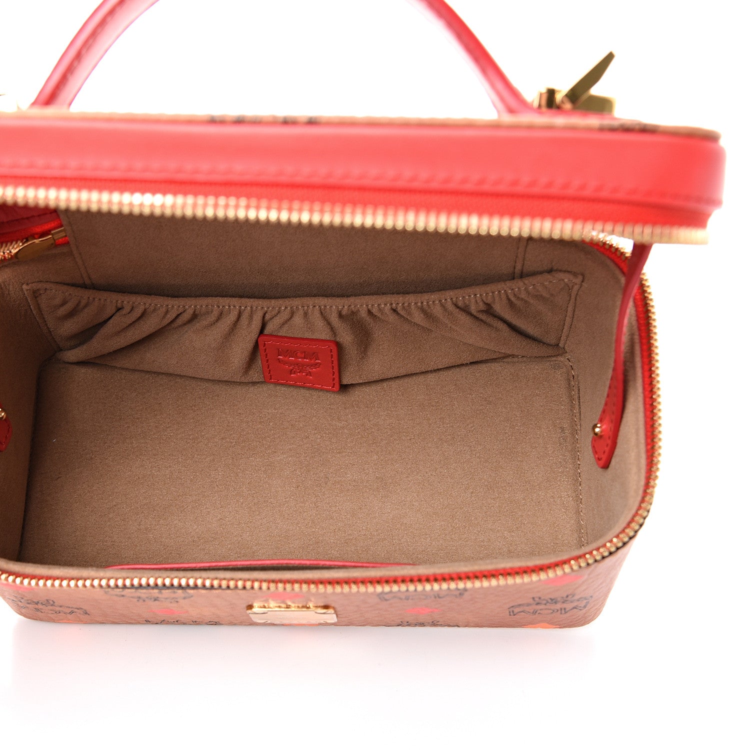 MCM Visetos Rockstar Vanity Case Cognac 4 of 9