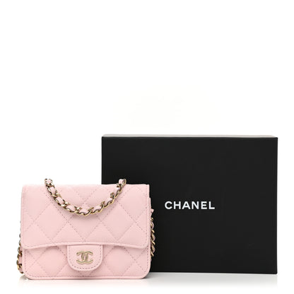 Chanel Caviar Quilted Mini Chain Bag Pink 12 of 12