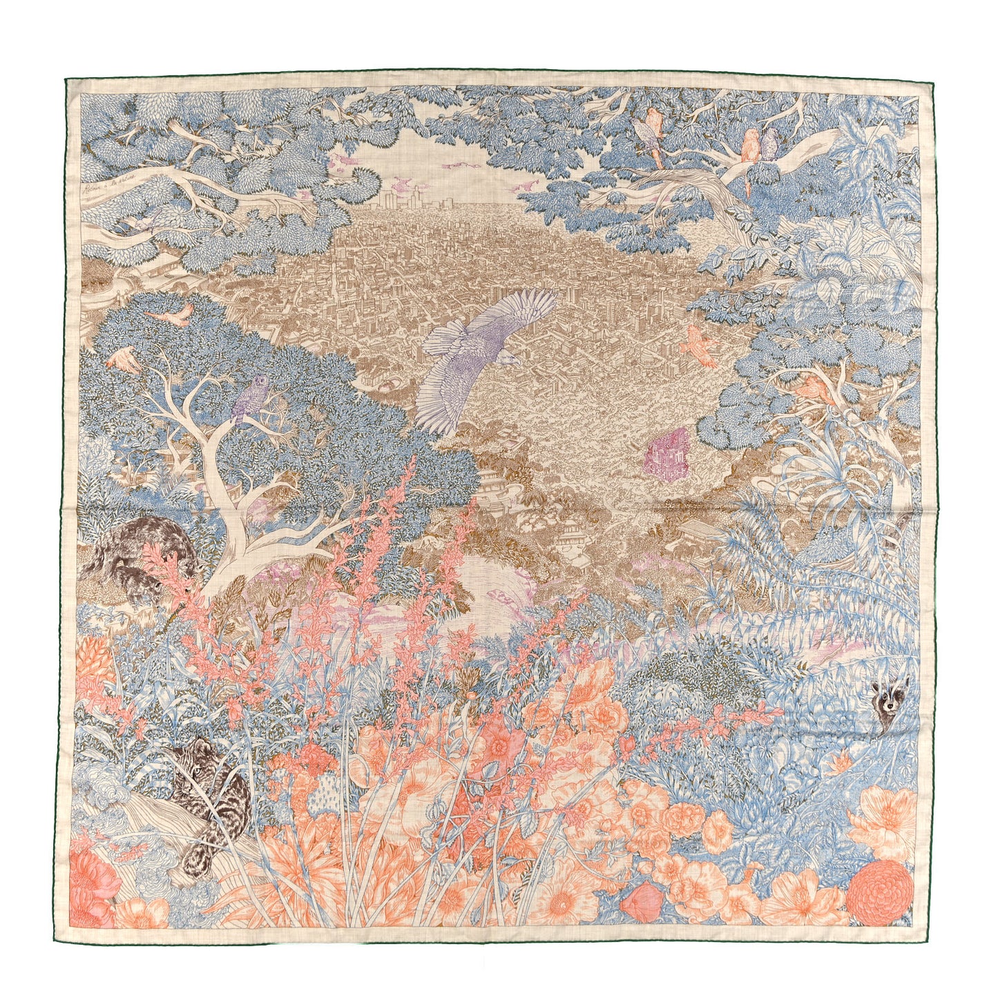 Cashmere Silk Retour a la Nature 140 Bleu Kaki Orange
