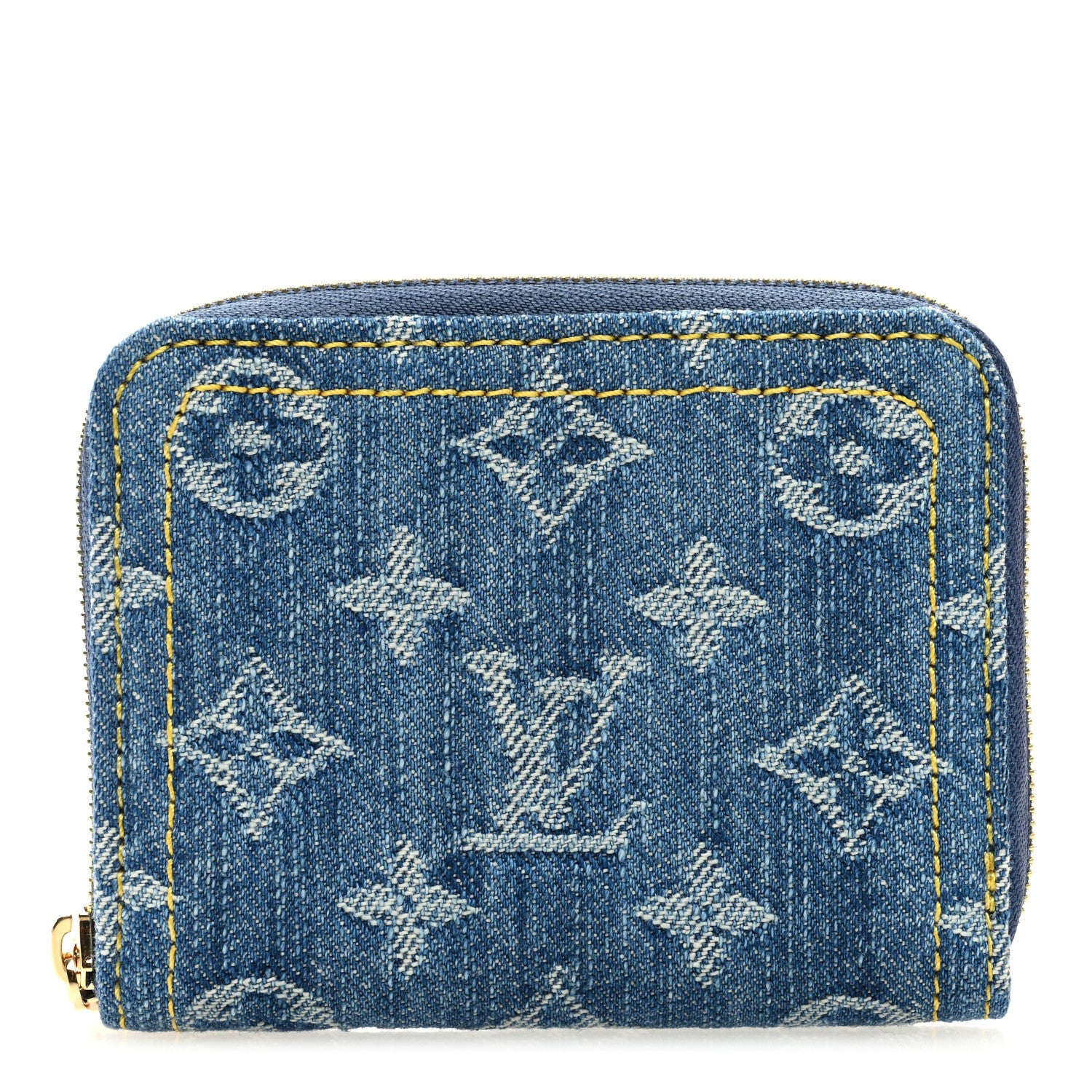 Louis Vuitton Denim Monogram New LV Remix Lou Wallet Blue 1 of 7