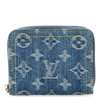 Louis Vuitton Denim Monogram New LV Remix Lou Wallet Blue 1 of 7