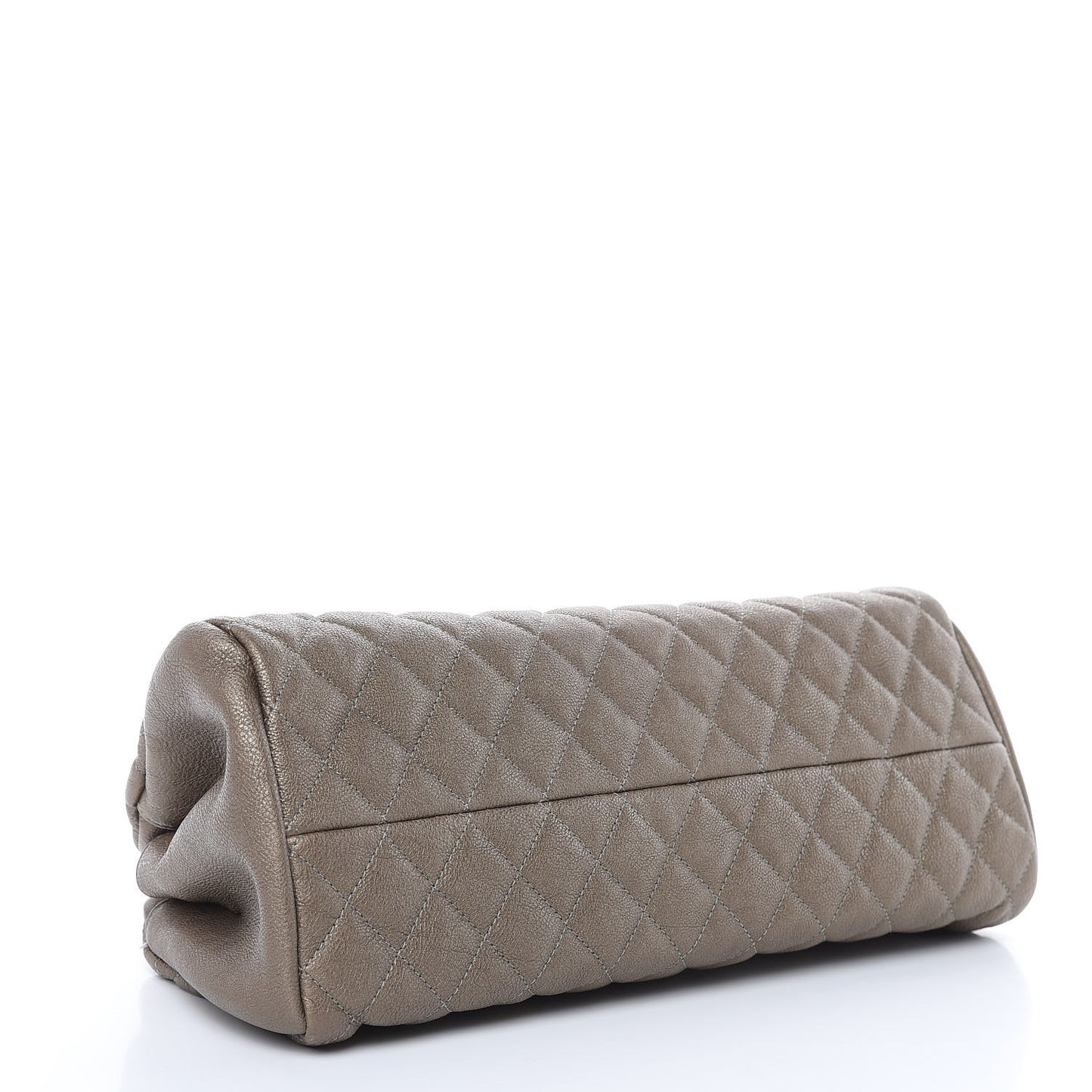 Metallic Caviar Quilted Medium Just Mademoiselle Beige