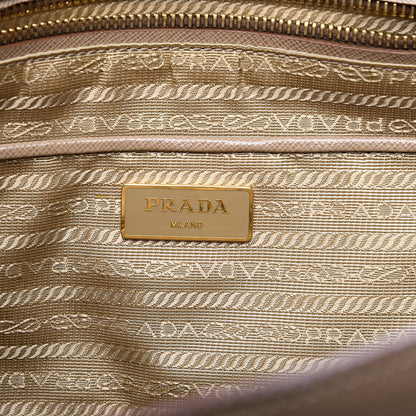 Prada Saffiano Lux Medium Bi-Color Tote Visone Talco 5 of 10
