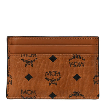 MCM Calfskin Visetos Card Holder Cognac 1 of 9