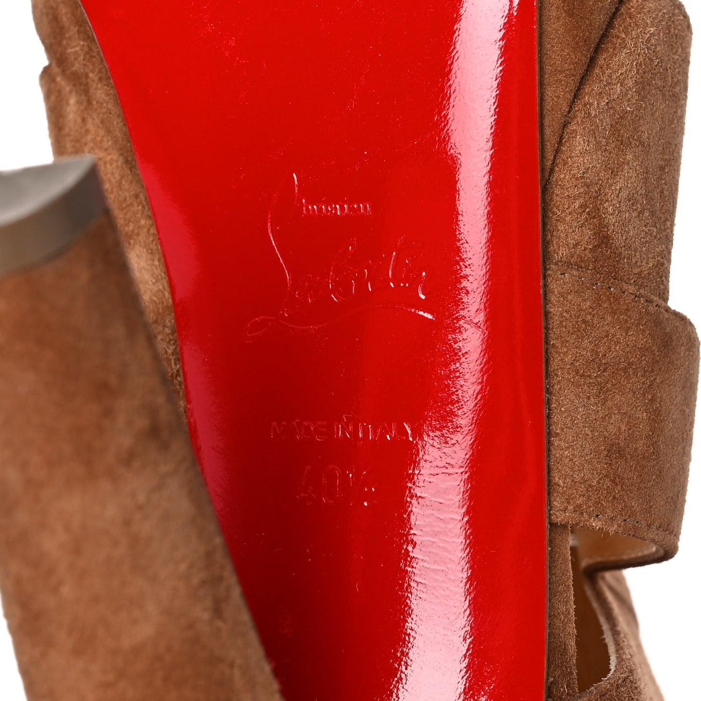 Suede Apron Lili 120 Pumps 40.5 Noisette