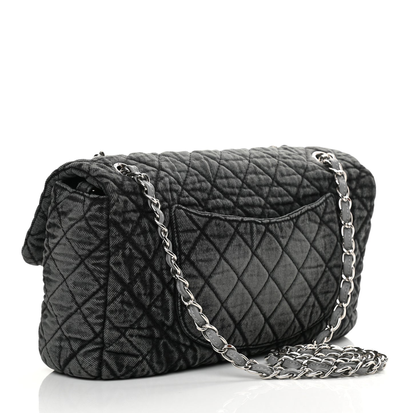 Denim Quilted Denimpression Flap Grey Black