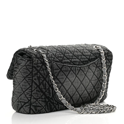 Chanel Denim Quilted Denimpression Flap Grey Black 3 of 11