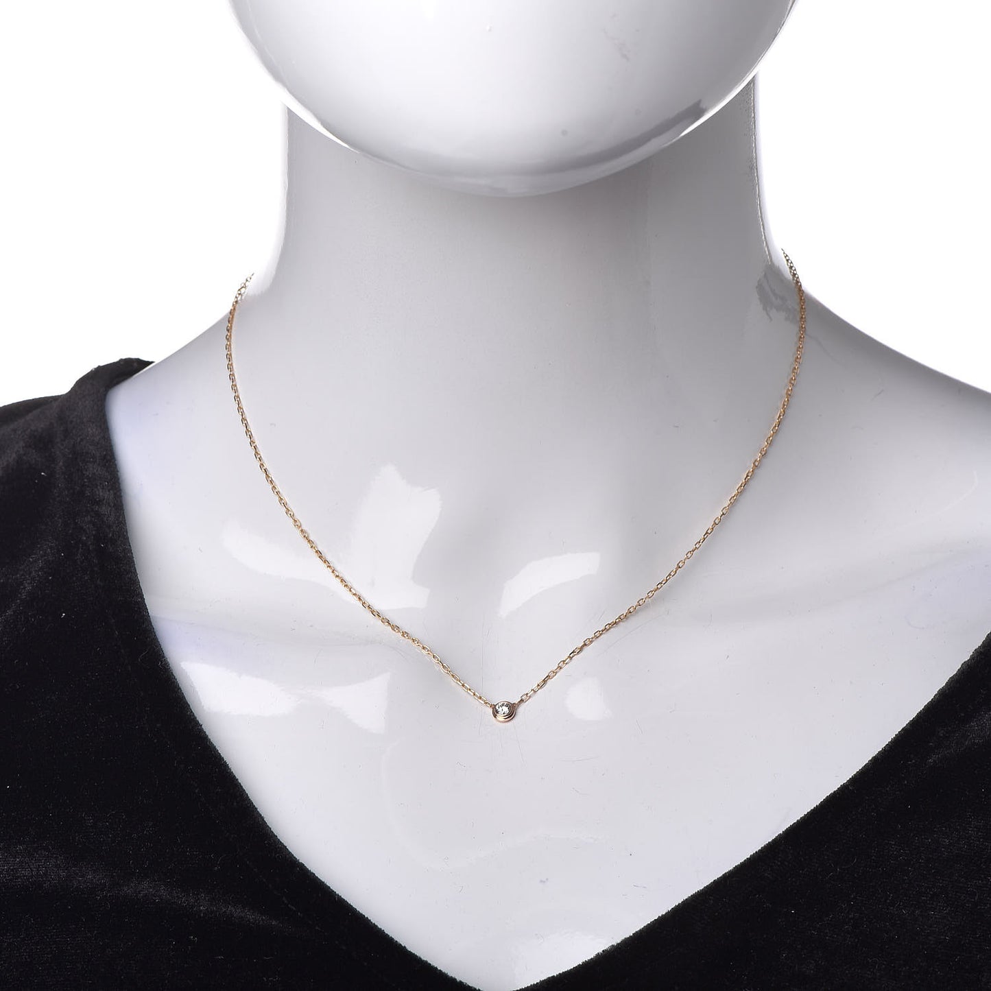 18K Pink Gold Diamond SM D'Amour Pendant Necklace