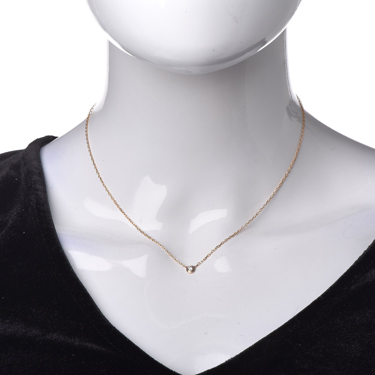 Cartier 18K Pink Gold Diamond SM D'Amour Pendant Necklace 2 of 7