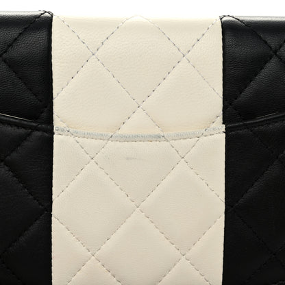 Chanel Lambskin Quilted Wallet On Chain WOC White Black 12 of 13
