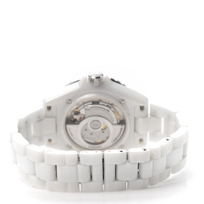 Chanel Stainless Steel Ceramic Diamond 38mm J12 Limited Edition Automatic Watch White 3 of 6