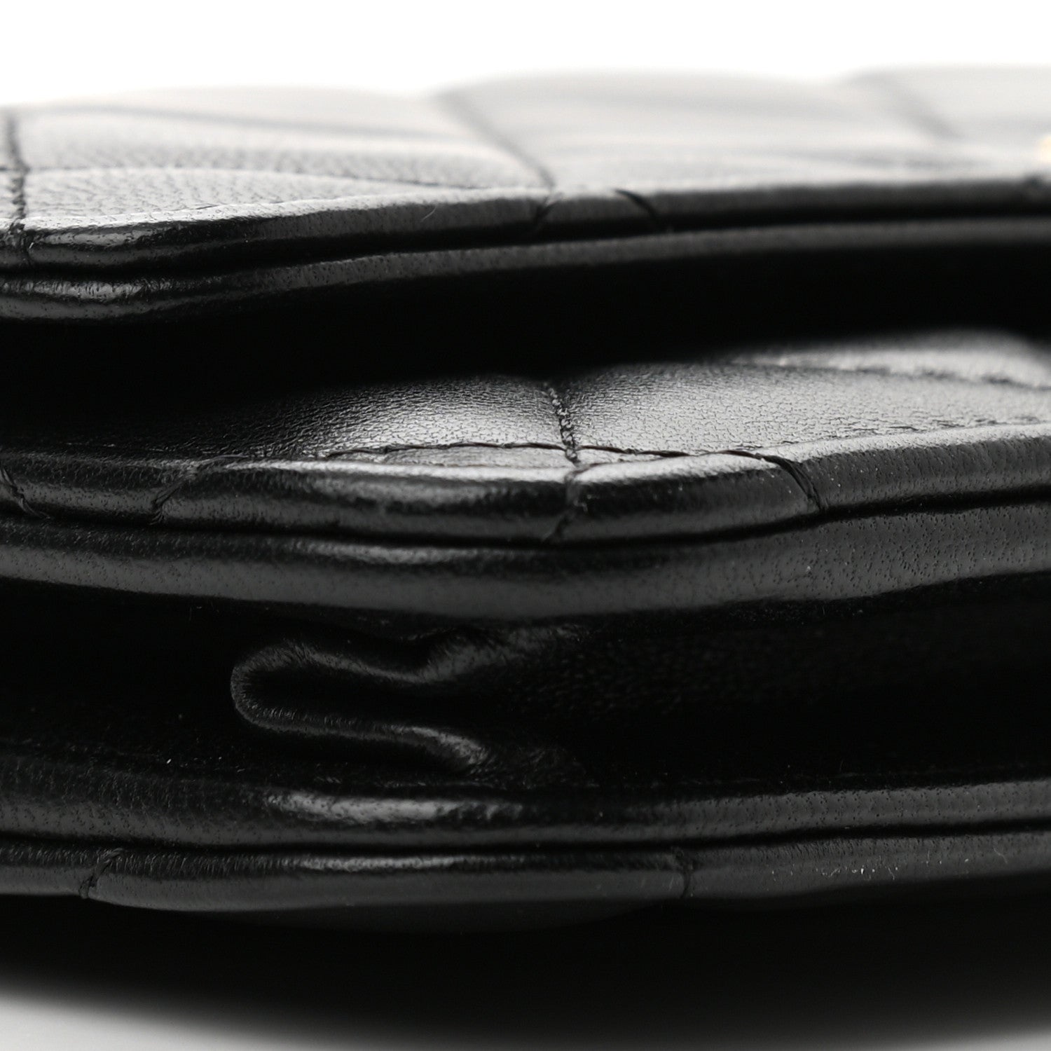 Chanel Lambskin Quilted Wallet On Chain WOC Black 10 of 12