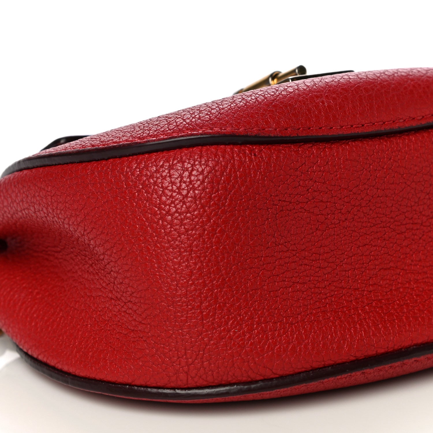 Chloe Grained Lambskin Nano Drew Shoulder Bag Plaid Red 9 of 11
