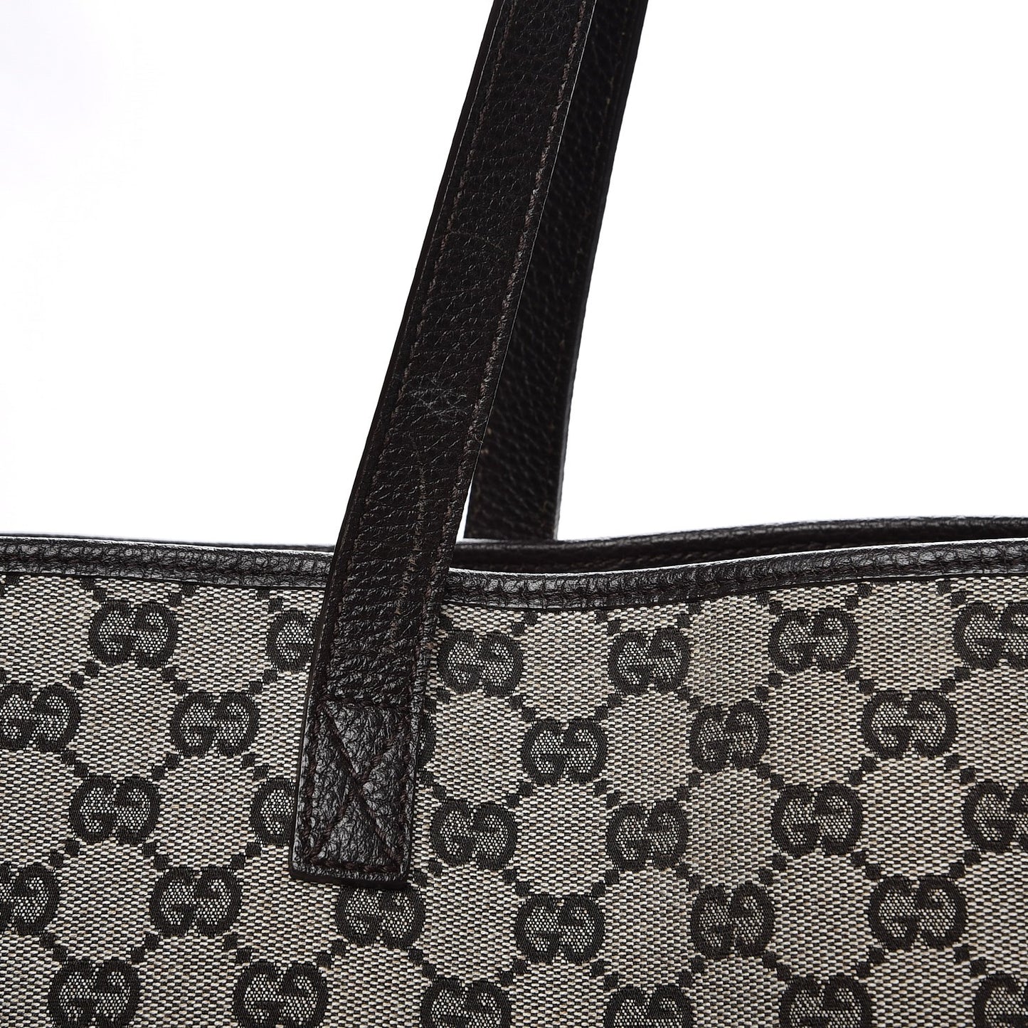 GG Monogram Large Tote Dark Brown