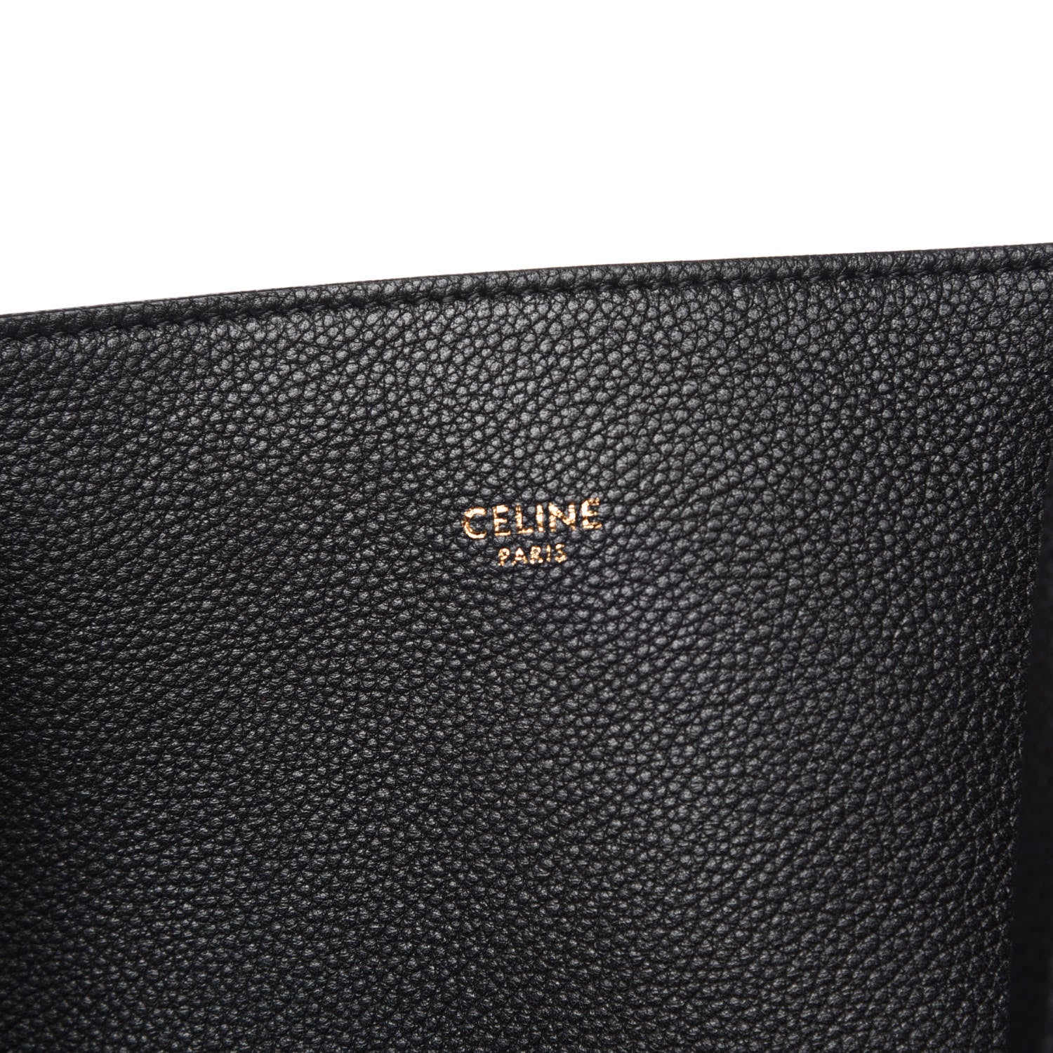 Celine Soft Grained Calfskin Small Belt Cabas Phantom Black 7 of 9