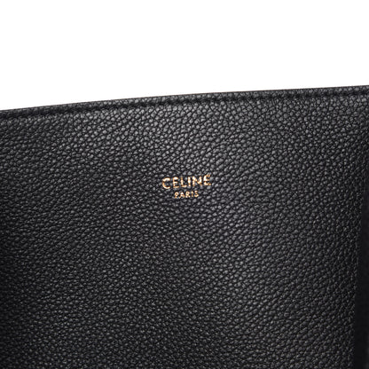 Celine Soft Grained Calfskin Small Belt Cabas Phantom Black 7 of 9