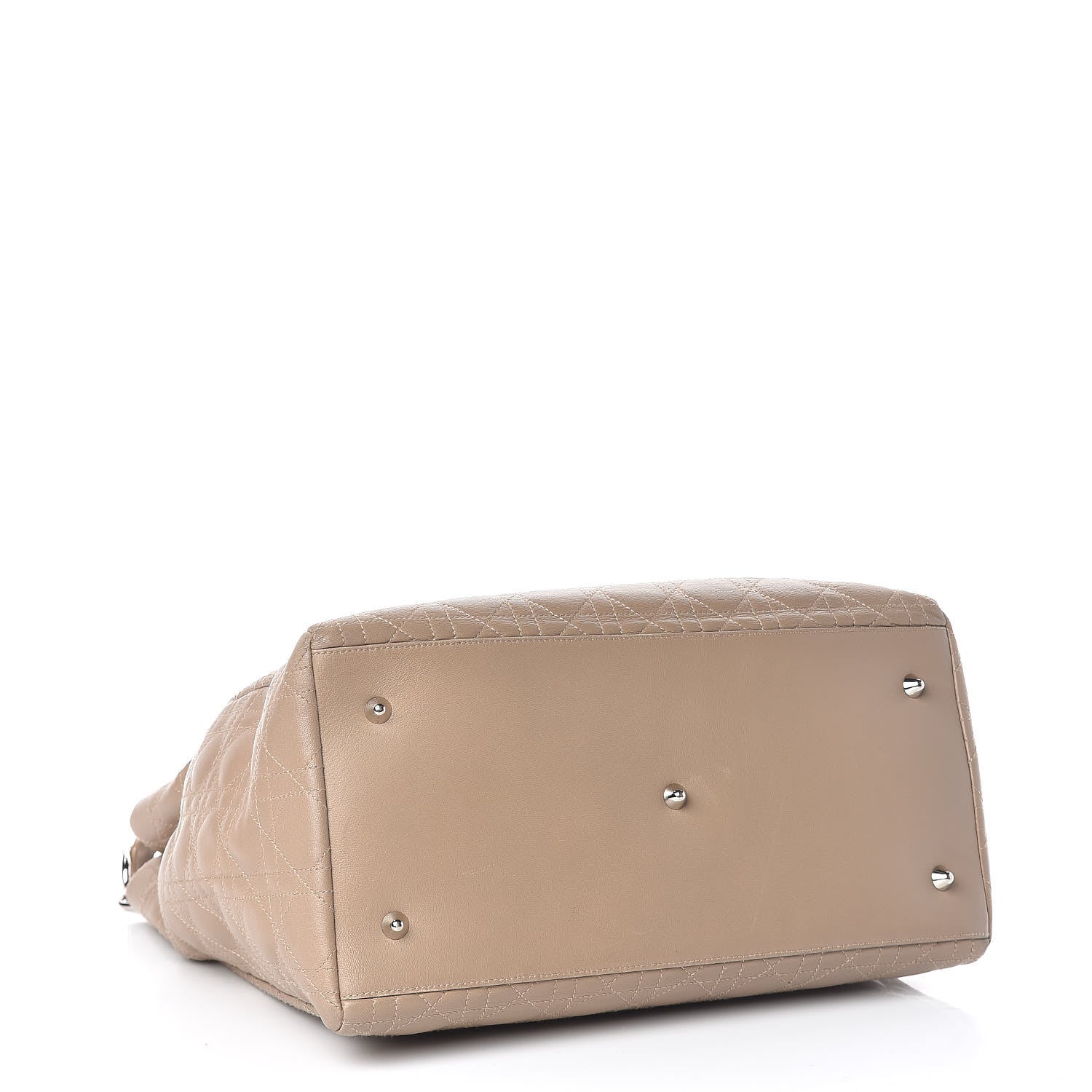 Christian Dior Lambskin Cannage Large Dior Soft Shopping Tote Beige 4 of 13