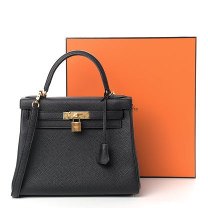 Hermes Togo Kelly Retourne 28 Black 11 of 12