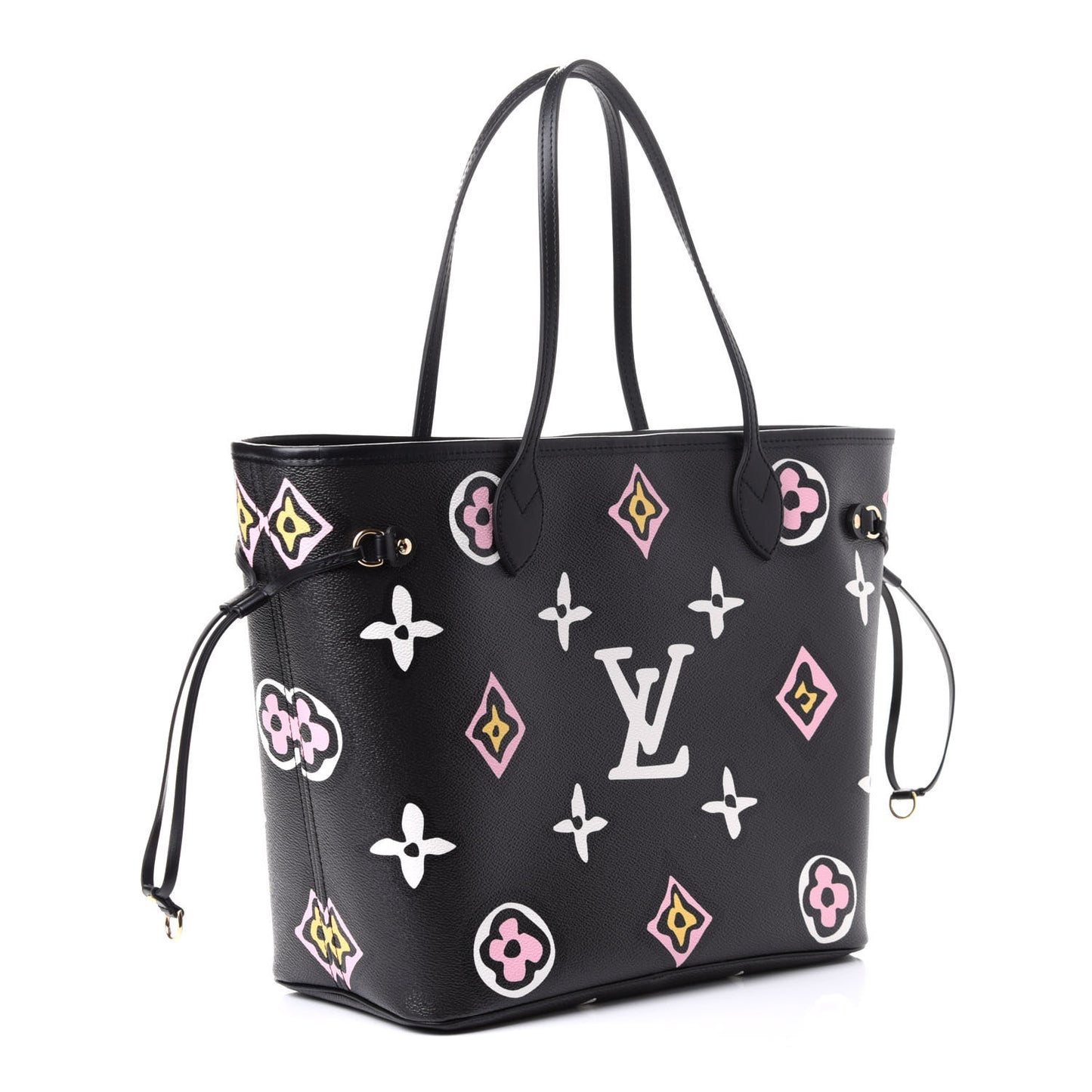 Monogram Giant Wild At Heart Neverfull MM Black