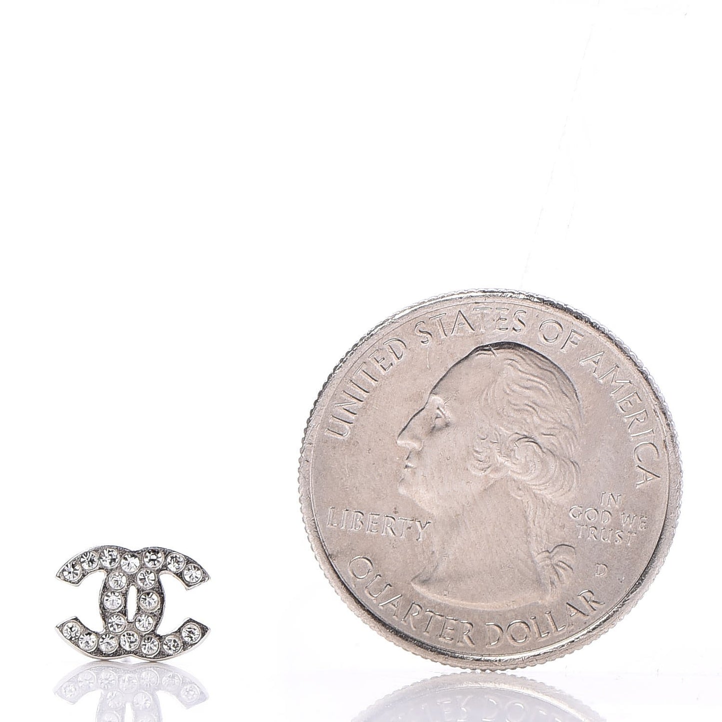 Crystal Mini Timeless CC Earrings Silver