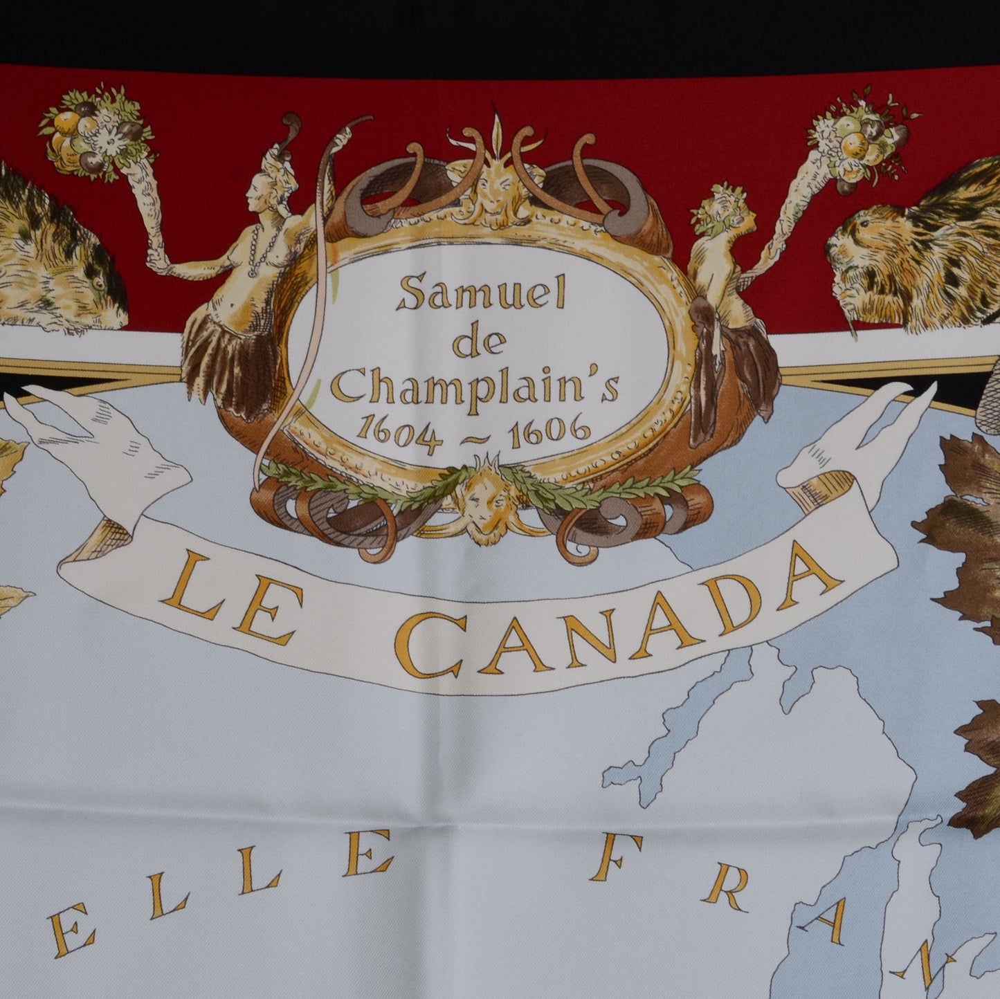 Silk Samuel de Champlain Scarf 90