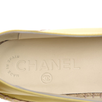 Chanel Lambskin CC Espadrilles 41 Yellow 9 of 11