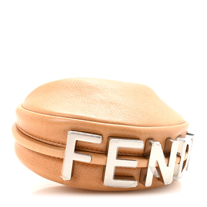 Fendi Vitello Grace Nano Fendigraphy Hobo Charm Miele Scuro 8 of 9