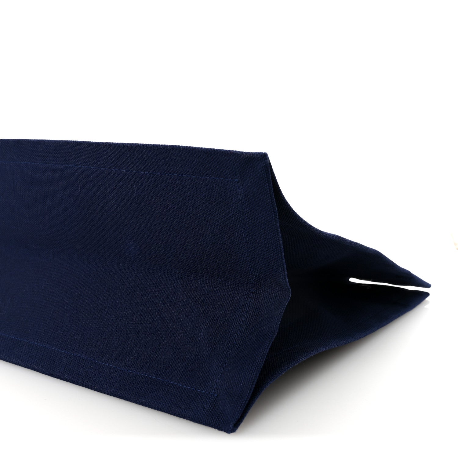 Saint Laurent Linen Calfskin Rive Gauche Tote Blue Rouge Eros 9 of 9